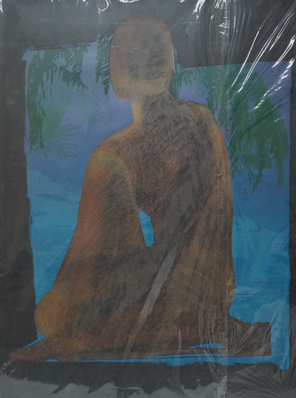 Ivor Abrahams (1935-2015), ‘Vahline 1’, signed in pencil, limited edition 45/50, silkscreen print, unframed, 107 x 80cm